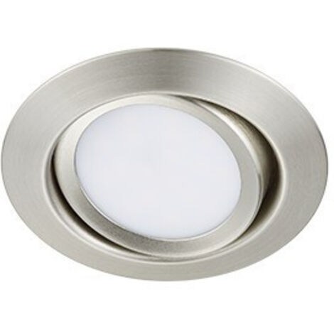 Spot led encastre - rond orientable 1x led smd 5w nickel mat - trio - rila (1/4)