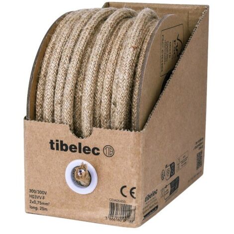 Bobine de cable textile 25 m - tibelec 88830844 88830844 88830844 88830844 88830844