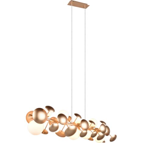 Suspension 10xg9 max 10w verre blanc et metal dore - trio select - bubble 88830864 88830864 88830864 88830864 88830864 (1/5)