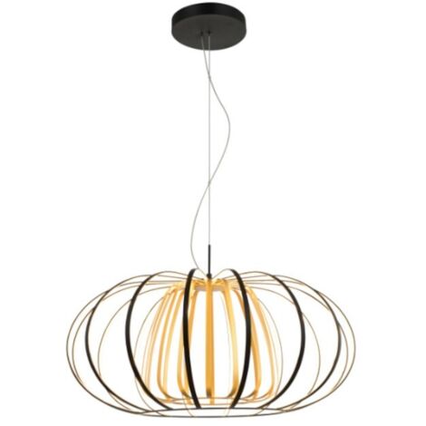 Suspension led metal noir et dore - wofi - salo 88830865 88830865 88830865 88830865 88830865 (1/4)
