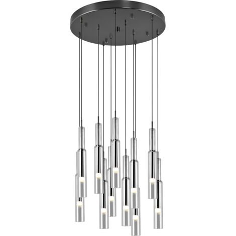 Suspension 11xLED SMD, 2,8W, 2300-4000K, Métal Noir-Chrome - Trio Select - Lucent (1/5)