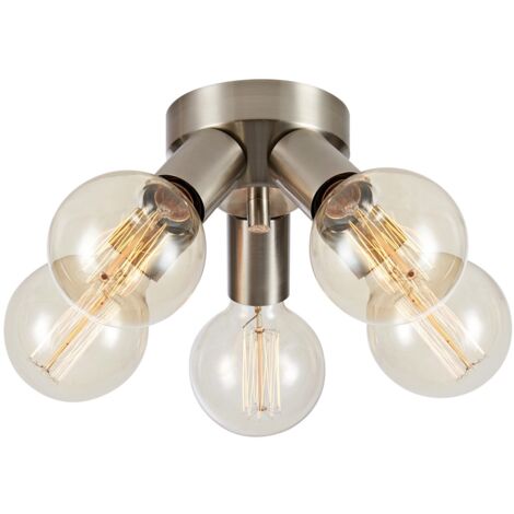 Plafonnier encastre 5x e27 40w max nickel satine - markslojd - mazzo 88854853 88854853 88854853 88854853 (1/3)