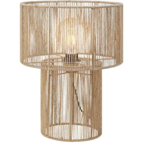 Lampe de table e27 40w max jute naturel et fer - markslojd - soga 88866166 88866166 88866166 88866166 (1/4)