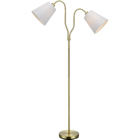Lampadaire 2xe27 max 60w ip20 laiton et blanc - markslojd - modena 45783902 45783902 45783902 45783902 (1/3)