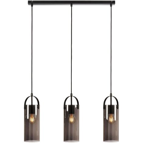 Suspension 3xe27 max 15w verre fume noir - markslojd - glory 53133759 53133759 53133759 53133759 (1/3)