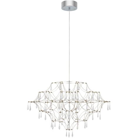 Lustre led fixe 25w ip20 acier et cristal 80 cm - markslojd - efesos 88895536 88895536 88895536 (1/3)