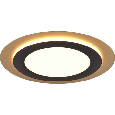 Plafonnier led 42w 2700 6500k 5600lm noir et or telecommande - trio - morgan (1/5)