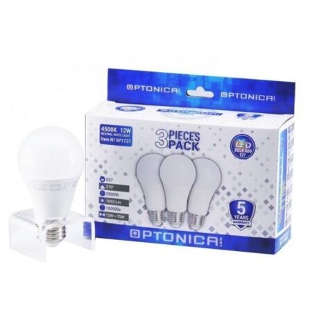 Pack de 3 ampoules e27 15w blanc neutre - optonica 7514004 7514004 (1/2)