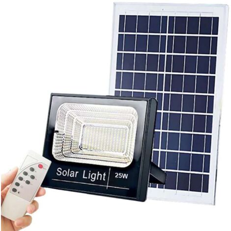 Optonica – Projecteur solaire LED 20W – 1800Lm – 6000K – IP65 – Télécommande – Angle d'éclairage 120° – Autonomie jusqu'à 16h (1/5)