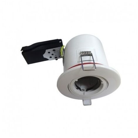 VISION-EL SUPPORT DE SPOT BBC ROND ORIENTABLE 100 MM AVEC DOUILLE AUTOMATIQUE BLANC - 7719