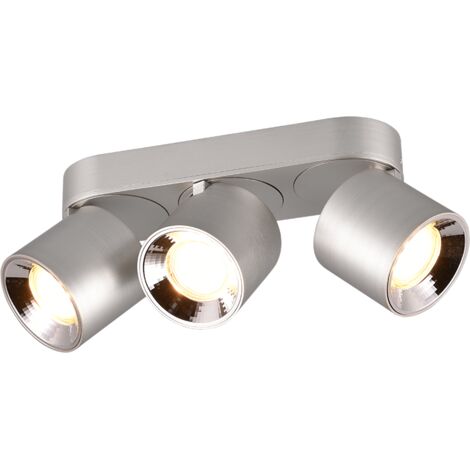 Plafonnier 3xGU10 max 10W métal nickel mat - Trio - Guayana (1/5)