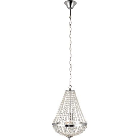 Markslojd GRS104889 - Plafonnier en cristal à 1 ampoule, chrome, E27 (1/3)