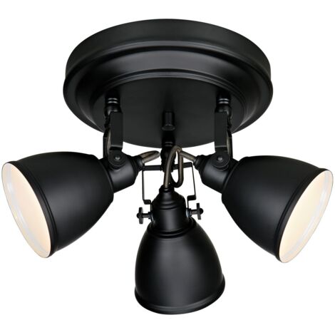 Markslojd FJLBACKA - Lampe de projecteur à 3 ampoules au plafond noir, E14 (1/3)
