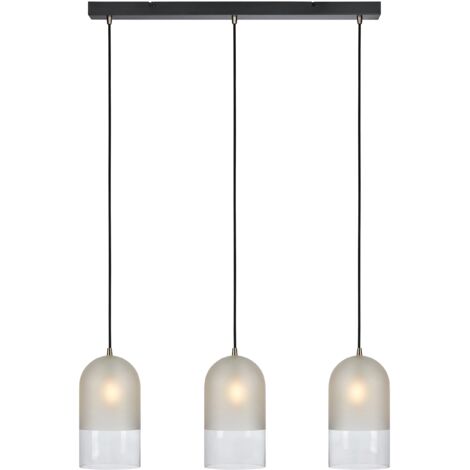 Markslojd COPE Barre de suspension au plafond à 3 lumières, givré, transparent, noir (1/3)