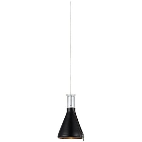 Suspension E27 Max 60W verre cuir chrome - Markslöjd - Zip (1/4)
