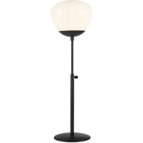 Lampe de table E14, max. 40W, verre opale blanc et métal noir - Markslöjd - Rise (1/3)