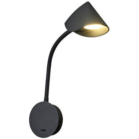 Applique murale en aluminium modèle noir GOA led MANTRA (1/5)