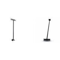 Optonica – Bras de déport pour projecteur led – Métal gris anthracite – Tube 50/80 cm – Support mural pour éclairage enseigne