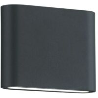 Luminaires de jardin lampe murale deux lampes thames ii anthracite en metal trio
