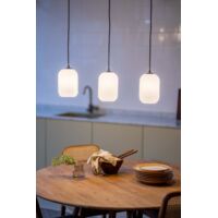 Suspension 3xe14 40w max metal noir et verre opale - markslojd - cava 88854854 88854854 88854854 88854854