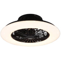 Ventilateur plafond led stralsund noir telecommande