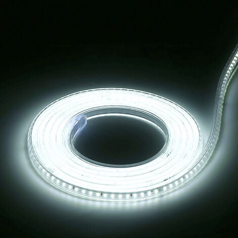 RUBAN LED CHANTIER IP67 230V 15W/M 50M Bandeau Leds sécable 2835 silicone Étanche Blanc Froid 6000K - Digilamp