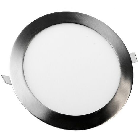 Spot Encastrable Led Inox Downlight Panel Extra-plat 12w Blanc Neutre 4000k, Diamètre : ø168mm - Digilamp