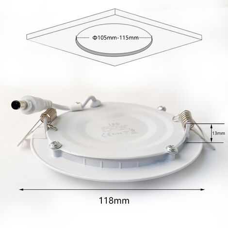 Lot De 10 Spots Encastrables LED Extra-plats 7W Blanc Froid 6000K – Panneau Downlight