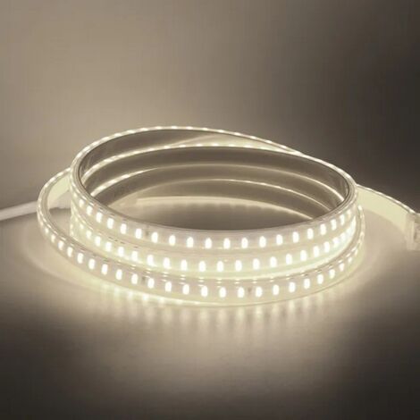 Ruban LED 220V 10M blanc neutre 4000K étanche IP65 – 1640 lumens/m – Dimmable – Fixations fournies pour intérieur et extérieur – Digilamp