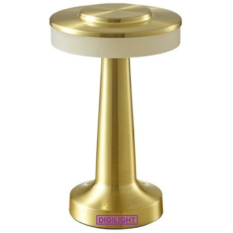 Lampe de Table Sans Fil, Lampe LED tactile rechargeable, Luminosité à 3 Niveaux pour Table Basses/Restaurants/Chambre - Digilamp