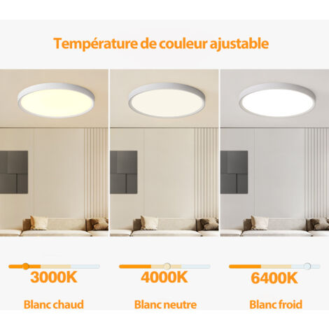 Plafonnier LED Rond 50W Extra Plat CCT 600 Mm Lampe Superslim plafonnier-led-rond-50w-extra-plat-cct-600-mm-lampe-superslim