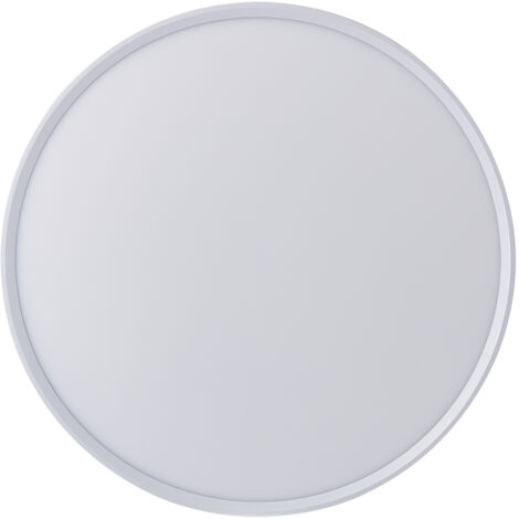 Plafonnier LED Rond 40W Extra-Plat CCT Ø500 mm, Lampe Superslim Sceneswitch 3 ambiances - Blanc