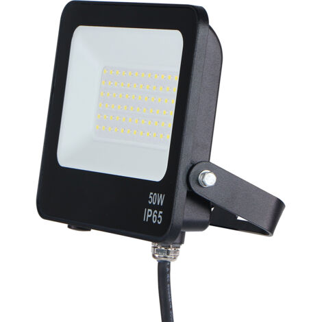 Projecteur Solaire 50W 6W5V 1400lm PIR IP65 Noir