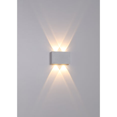 Moderne Applique Murale LED, 4W Lumière Blanc Chaud 3000K étanche IP65, Décorative Lumière pour Chambre Couloir Salon Escalier Hôtel Bar, Blanc (1/4)