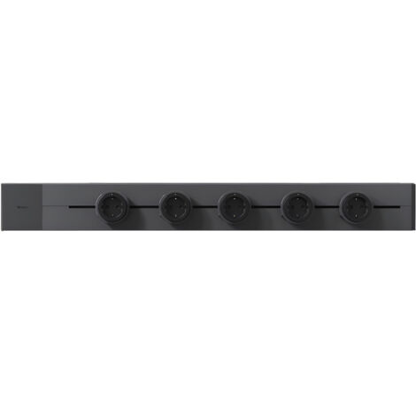 GONEO Multiprise Murale, Rail de prise électrique amovible 750cm et 5 Adaptateurs 230VAC 3680W 16A