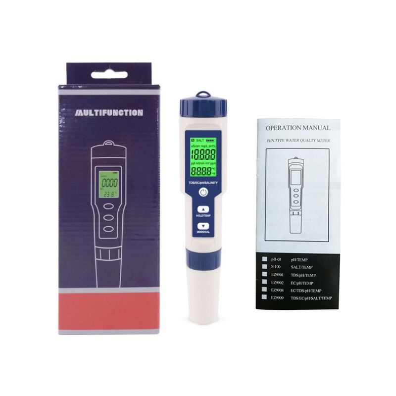 Testeur De Sel De Piscine, Testeur De Sel D'Eau De Mer Numérique 5 En 1, Kit De Test étanche Ip67 2