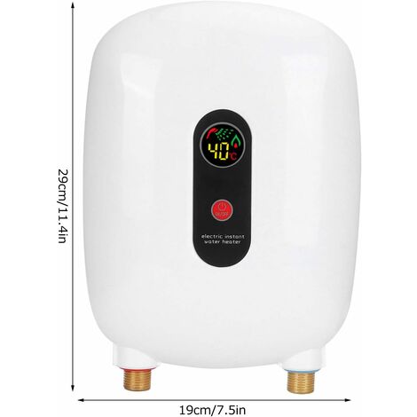 Mini chauffe-eau électrique domestique instantané 220V 3500W, avec protection contre la surchauffe, affichage LED, protection contre les fuites, douche de salle de bain (norme européenne)