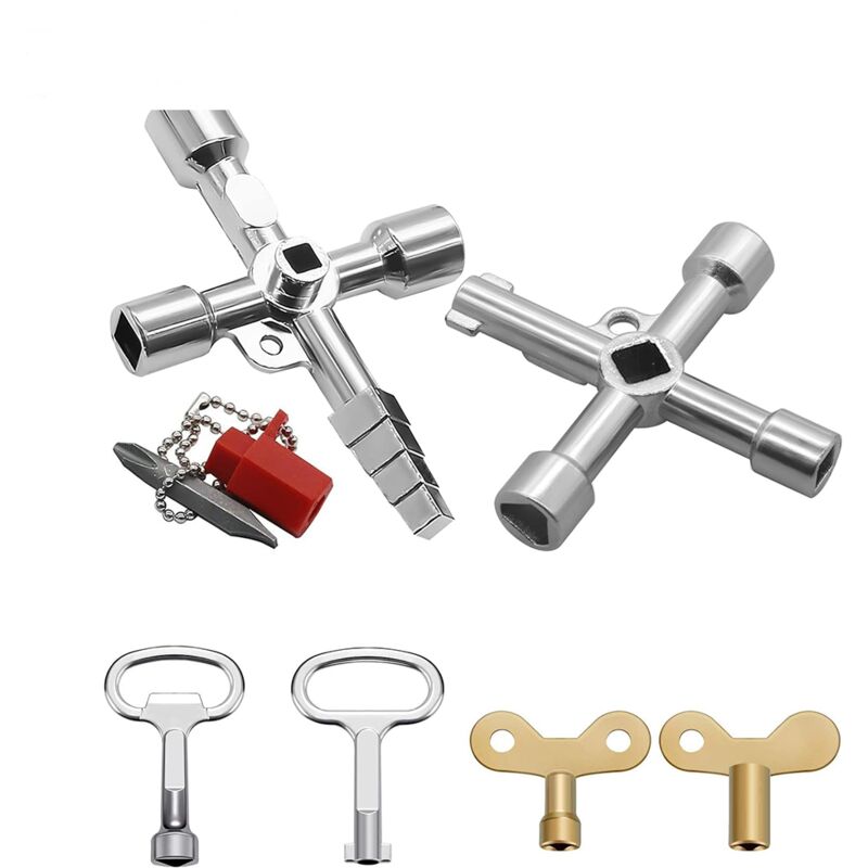 Clé De Plomberie Multifonction En Acier Inox - Pour Installation Robinet Et Mélangeur - Design Horizontal Compact