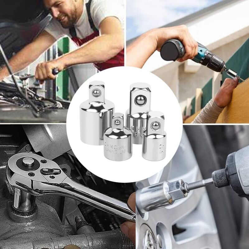 Lot De 2 Adaptateurs D'embouts Pour Clé à Chocs - Convertisseur Douille 1/2 à 1/4" - Accessoires De Précision Pour Clés à Cliquet, Tournevis | Leroy Merlin