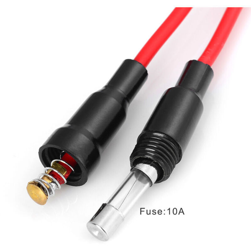 Adaptateur Prise Allume-Cigare Femelle Fixe 12V/24V - Câble 1m Avec Fusible 20A, Étanche | Pour Pompes, Frigos Voiture