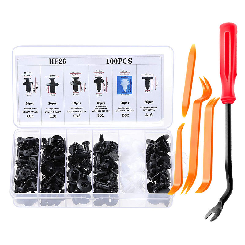 Kit De 240 Clips De Fixation Auto VGEBY - Pour Panneaux, Garnitures, Pare-chocs, Avec Pince De Retrait - 3