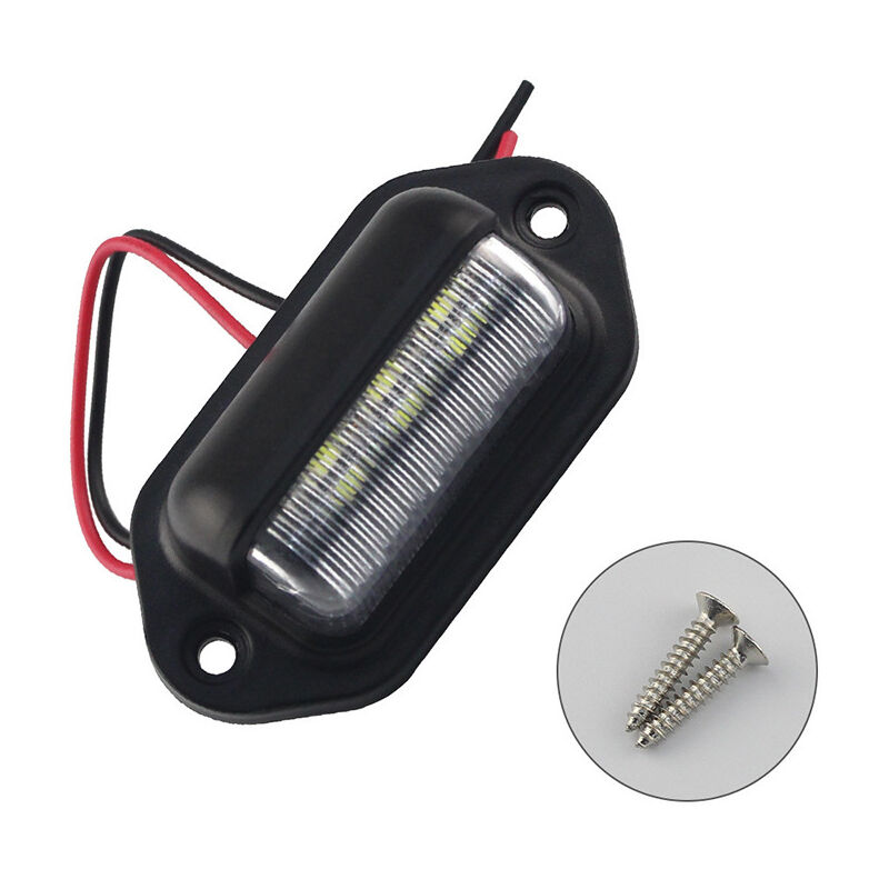 Kit 2 Feux LED Pour Plaque D'immatriculation - Homologué E, étanche 12V/24V Pour Voiture Et Remorque - 5