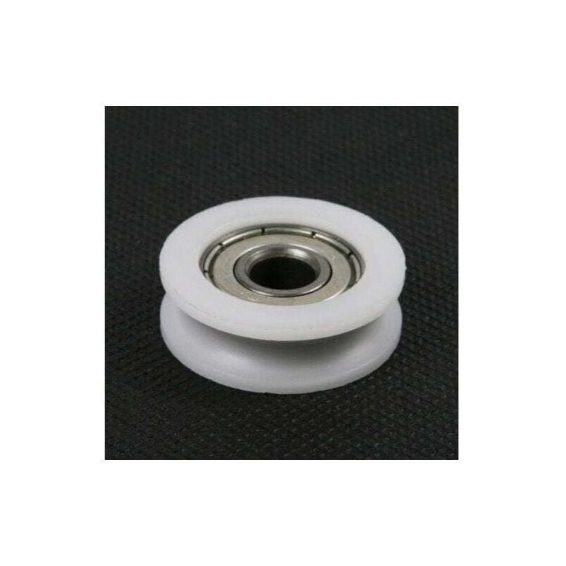 MLMLH U Poulie à Gorge 8x40x20.7mm, 4Pcs Roulement à Billes De Rail 0840UU, Roue De Guidage, U-Groove Poulie Guide Roue, Pour Rail Voie Linéaire Systèmeu