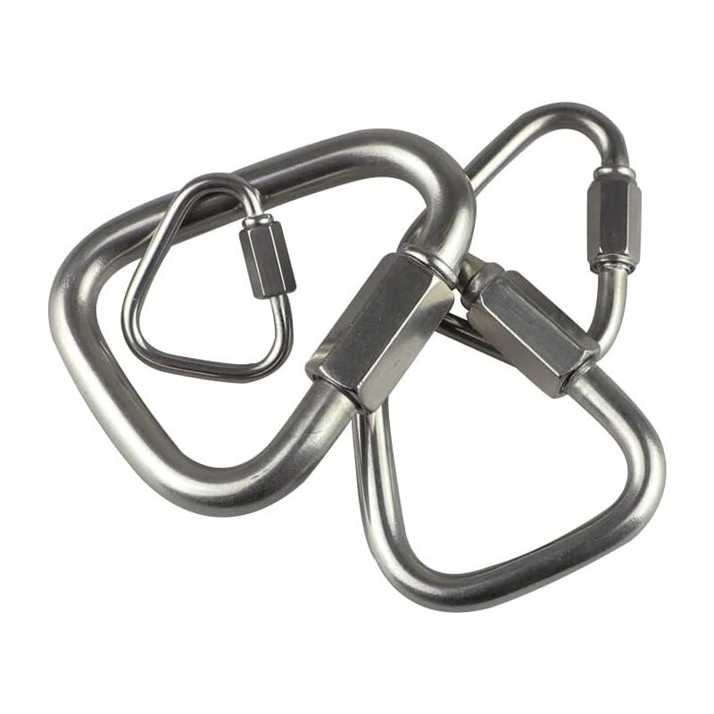 Acier Inoxydable Mousqueton Mousquetons En S Acier Inoxydable - Lot De 6 Avec Verrou - Pour Sacs à Dos, Clés, étiquettes Chien - Idéal Randonnée, Camping Accessoires Outdoor Sac à Dos