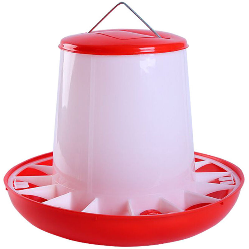 IDMarket Lot Mangeoire 3 KG Et Abreuvoir 3L Pour Poules - Kit XXL Automatique