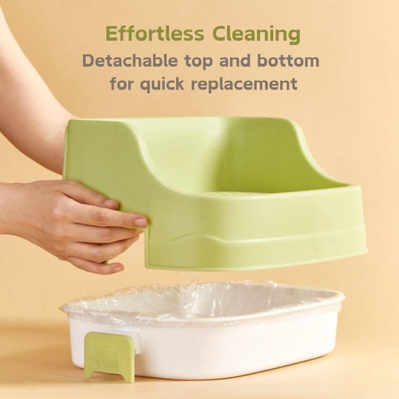 Bac à Litière En ABS Pour Lapin, Cochon D'Inde, Bac à Litière Pour Animaux De Compagnie, Bac à Litière D'angle Pour Hamster, Furet, Chinchilla, Hérisson, Lapin, Design Amovible (B