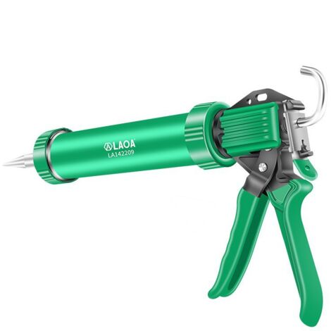 LAOA – Pistolet à mastic, pistolet manuel pour fenêtres ou portes, outils de ménagers, Pistolet à colle pressée, Sans batterie, ni chargeur, 300ml, 360mm (1/5)