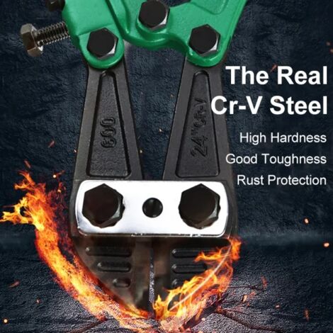 VEVOR Coupe-boulons, Coupe-boulons De 45,7 Cm, Poignée Bimatière Avec Poignée En Caoutchouc Souple, Lame En Alliage D'acier Au Chrome Molybdène, Coupe-boulons Robuste Pour Tiges, Boulons, Fils