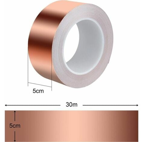 30mm Imperméable à l'eau Ruban de cuivre pur Auto-adhésif Haute Température  Résistance Anti-radiation Main