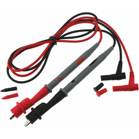 2pcs 4mm v multimètre testeur sonde Cable tesT cordon rouge noir 
